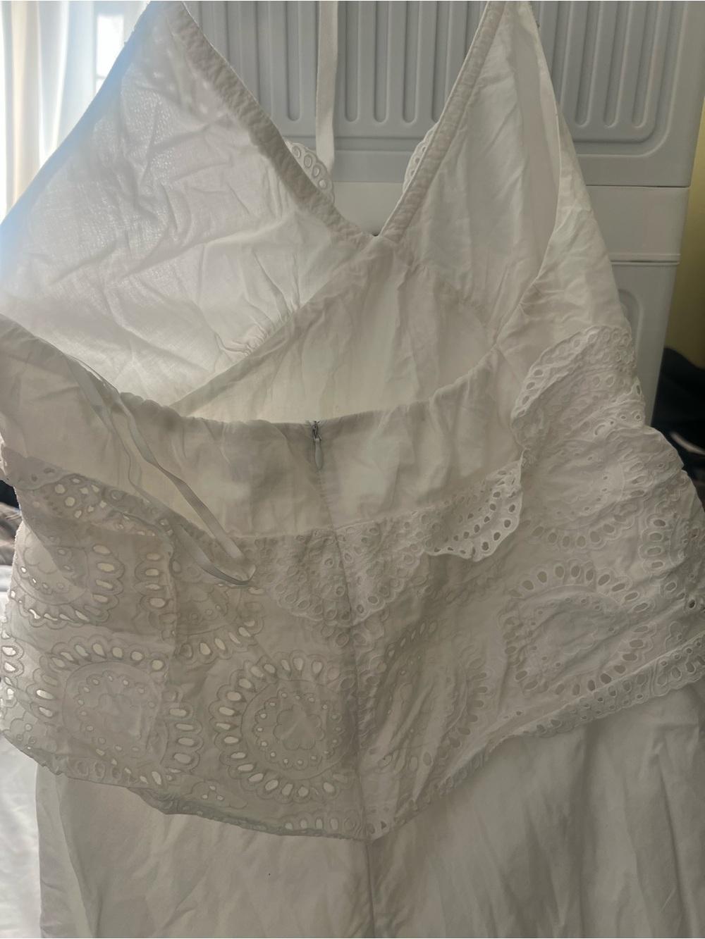 J. Crew White Cotton Dress with Lining - Picture 7 of 8